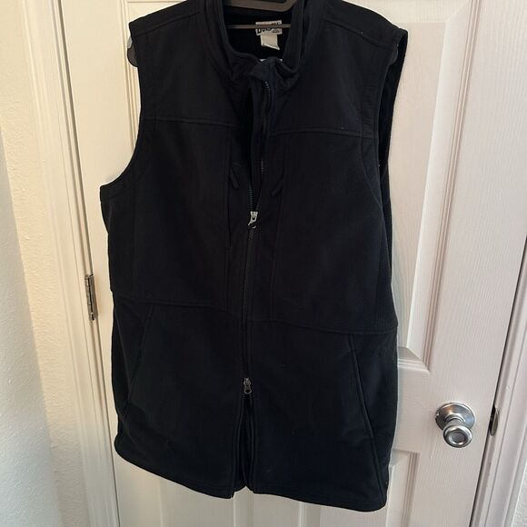 Duluth Vest Mens XL Tall Black Fleece Sweater Zip Work Adult Hiking Trading Co - Picture 1 of 5